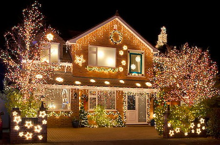 Christmas lighting installation